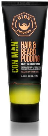 GIBS Con Man Hair & Beard Pudding Leave-In Conditioner, Curl Definer, 100 ml