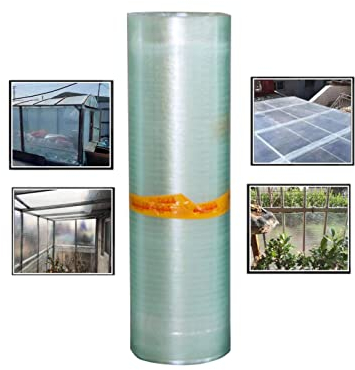 zklaseot Polycarbonat Dachblech, Fenster Und Tür Markisenbezüge GFK Tageslichtplatte 1mm Dämmplatten Schlagfestigkeit for Den Außenbereich Gewächshausabdeckung (Farbe : klar, Größe : 1.5x5M)