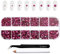 Beadsland Rhinestones for Makeup,8 Sizes 2500pcs Glass Flatback Rhinestones Eye Gems for Nails Crafts with Tweezers and Wax Pencil,Fuchsia,SS4-SS30