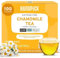 HANDPICK Té de Manzanilla | 100 Bolsitas Redondas Ecológicas | Sin Cafeína y No-OGM | Con Flores de Manzanilla 100% Puras | Mezcla Floral Herbal | Sellado al Vacío para Frescura