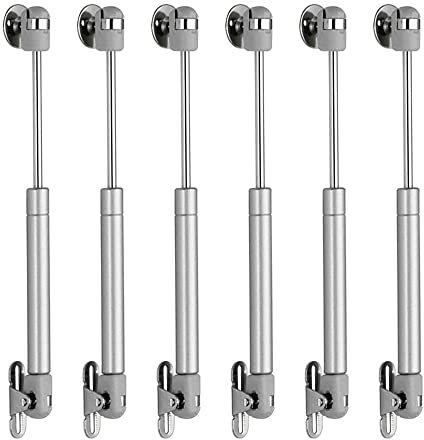 MOCNT 6 Piezas 80N Pistones a Gas Muelle de Gas Resortes de Gas Hidráulico Puertas Bisagra Armario Amortiguador Puertas Elevación Neumática Muebles Cocina Plata 80KG
