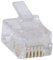 Aerzetix - C66069 - Set di 10 connettori prese spine maschio RJ12 6P6C a crimpare per cavo telefonico - 6 pin - informatica computer linea modem ADSL - colore: trasparente