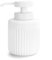 Nadi Collection | Dispensador jabón líquido | Serie Urban | Resina | 320ml | Redondo | para baño, Cocina, Ducha | 8.5Ø x 13.6cm de Alto (Blanco)