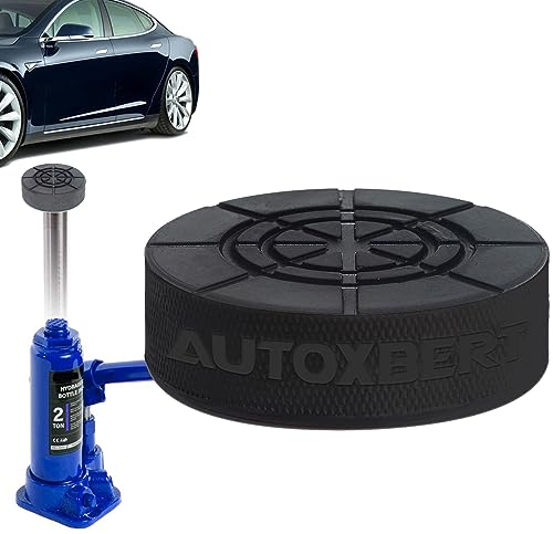 Universelle Wagenheber Gummiauflage für Hydraulisch Flaschenheber 2T und Hebebühnen Unterstellbock Gummiauflage Gummipuffer Unterlage Adapter Autozubehör