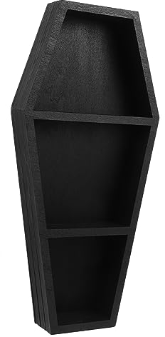 ABOOFAN Coffin Aus Holz Dekoratives Schwebendes Im Gothic-Stil Für Kleine Pflanzen Deko Und Mehr Robustes Design Für Halloween Und Gothic-deko