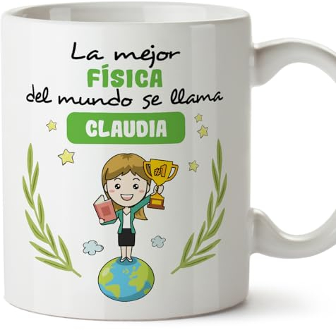 MUGFFINS Tazas Personalizadas para FÍSICA mujer - En Español - Eres Mejor del Mundo - 11 oz / 330 ml - Regalo Personalizable original y divertido