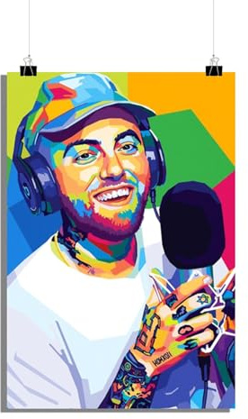 25 Artstreet Mac Millerposter - Tributeposter - Ehrung eines Musikgeniesposter - Mac Miller in seiner Kreativität - Hochwertigesposter - Perfekt zum Einrahmen (50x70)
