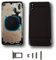 Smartex® Backcover aus Glas + Rahmen kompatibel mit iPhone XS Max |Rückseite Cover + Frame (Schwarz)