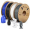 ANYCUBIC PLA+ Filament 1.75mm, 4KG PLA Plus 3D Drucker Filament, Hohe Zähigkeit, RFID für Intelligentes Drucken, Schwarz&Weiß&Grau&Blau(4PCS)