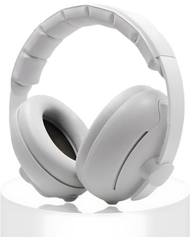 LQYACY Baby-Gehörschutz, Geräuschunterdrückung, verstellbare Größe, sichere Ohrenschützer, SNR27dB, Schlafschalldämmung, grau, One size