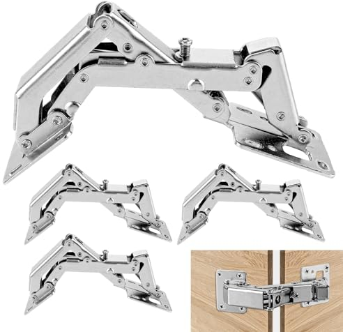 AKOLAFE 4 Piezas Bisagras Puertas Cocina 180 Grados Bisagras Puertas Madera Bisagras Armario 52x160mm Interiores Bisagras Puertas Armario Cierre Suave Bisagras Pequeñas Bisagras Abatibles para muebles