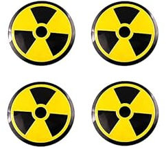 Radkappe Modifikation Der Radnabenabdeckung Aus Metall Mit 56 Mm 65 Mm Gelbem Warnschild Auto-Radnabenetikett Und Radnabenaufkleber Universal Radzierblenden(56mm)