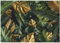 WallArena - Vlies Fototapete Blätter grün gold Monstera Pflanzen Natur 400x280 cm - Fototapeten - Tapeten - für Wohnzimmer Schlafzimmer - Vliestapete Wandtapete Tapete 3D Effekt- inkl. Kleister