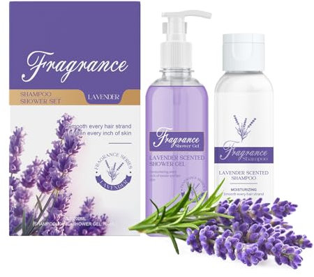 Lavender Bath Sets-Gifts For Mum -Gifts For Women With Shampoo And Shower Gel- Lavender Relaxation Gifts For Self Care -Birthday Gifts For Women-2PCS Pamper Gifts For Women