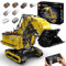 Mould King 17070 Technik Bagger Bausteine Modell, 4767 Teile Ferngesteuert Raupenbagger Modellbauklötze Kit, Klemmbausteine Spielzeug mit 6 Motoren