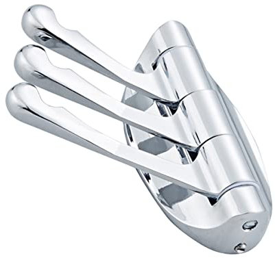 OKUMEYR Schwenkbarer Dreifacher Metall-kleiderhaken Klappbar Wandmontage Für Bad Küche Schlafzimmer Robuster Platzsparender Garderobenhaken Mit Verschwenkbaren Armen Langlebig Und Belastba