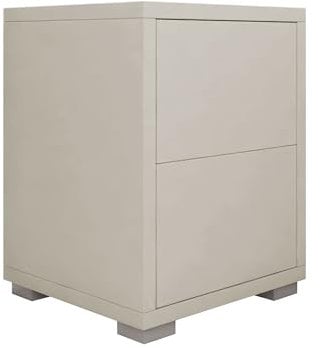 Mirjan24 Nachttisch Gesita N2SZ 30 mit 2 Schubladen, Nachtschrank, Nachtkonsole, Nachtkommode mit 2 Schubladen, Beistelltisch, Schlafzimmerkommode, Push to Open (Cashmere)