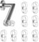 8 Pcs Door Handle Bumpers, Transparent Door Handle Stopper Protectors Wall Protector Bumper Guards, Clear Door Bumper for Bathroom Bedroom Office Kitchen Toilet Living Room, 8-Shape