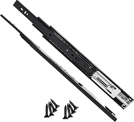 Schubladenschienen mit Absenkautomatik und robustem Kugellager für Schrank, abnehmbare Seitenmontage, 50 kg Tragkraft, 600 mm, 2 Stück