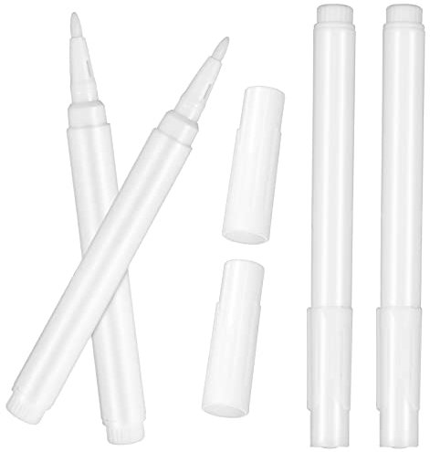 Operitacx 4 Stück Tafelfolie Flüssigkreidemarker Jumbo-Kreide Weißer Permanentmarker Tafelstift Whiteboard trocken abwischbar flüssige Kreidestifte kreative Kreidemarker Tafelmarker Plastik