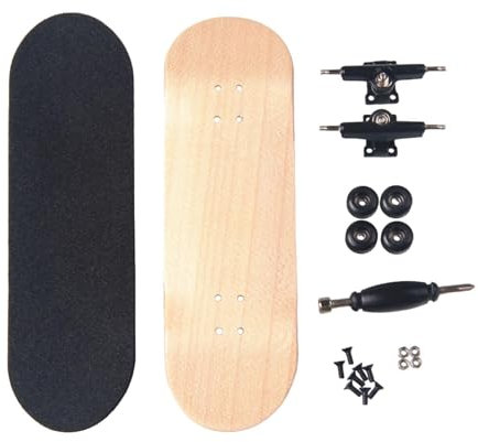 kowaku Fingerboard -Bildungsspielzeug mit Lagerparty bevorzugt handgefertigte Finger -Skateboard -Fingerspitzen Bewegung für Skateliebhaber, Holz