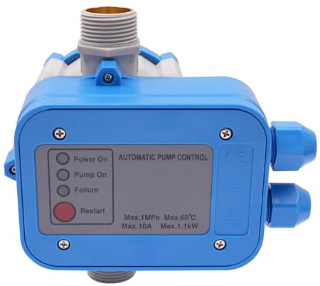 Automatische Pumpensteuerung 1.1KW, IP65 Wasserdicht – Intelligente Druckregelung für Wasserpumpe (1.5-10bar), geeignet für Tauchpumpen/Brunnenpumpen/Hauswasserwerk