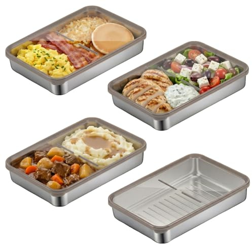Aevorant Set mit 4 Aufschnittbox Fresh, Aufschnittboxen für Kühlschrank Edelstahl mit Sichtdeckel, Käse und Wurst Aufbewahrung Kühlschrank edelstahl Für Käse, Aufschnitt, Fleisch