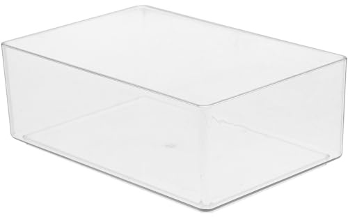 Kleine Hamsterbadewanne aus Acryl, Transparent, Auslaufsicher und Leicht | Kleintiere und Meerschweinchen, Zuhause oder Zoofachhandel, Weißes Zubehör für Sandbad