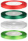 FEPITO 4 Rollen 6mm Satinband Geschenkband Grün Rot Weiß Dekoband Bänder zum Basteln Schleifenband für Weihnachten Dekoration (22 Mt/Rolle x 4 Rollen)