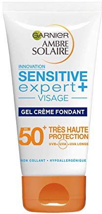 Garnier Ambre Solaire - Sensitive Expert + - Gel Crème Fondant - Visage - FPS 50+ - 50 mL