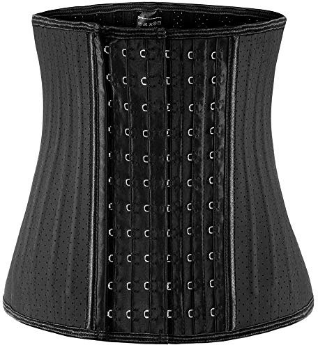 Taillentrainer für Frauen, Korsett, Mieder, Body-Shaper, Miederformer mit Stahlknochen-Verlängerung - Schwarz - X-Small