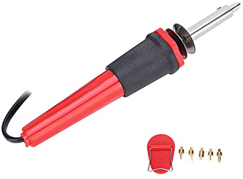 Fafeicy Lötkolben Set 40W AC230V | Pyrographie Werkzeug für Holzbrandmalerei, inkl. Lötspitzen und Halterung, für Kürbis- und Lederkunst, EU-Stecker