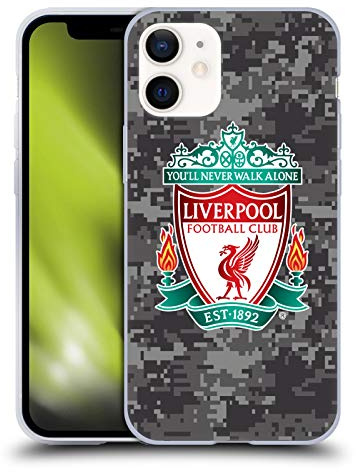 Head Case Designs Offizielle Liverpool Football Club Sway Farben Wappen Digital Camouflage Gelhülle [Militärischer Schutzgrad] Kompatibel Mit Apple iPhone 12 Mini Und Kompatibel Mit MagSafe