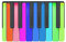 WAXB Schmutzfangmatte Musik Anti-Rutsch-Türmatte Wohnkultur, Regenbogen-Klaviertasten Indoor Outdoor Eingang Fußmatte Gummiunterlage Indoor Outdoor Türmatte Weihnachten Halloween