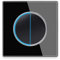 Circle 1/2/3/4 gang 2 way Push Button Wall Light Switch Glass Frame Light LED Indicator (black 2 gang 2 way)