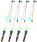 REDTRON 4er LED Laternenstab Elektrisch 50cm für St Martin,Sankt Martin Laterne Kinder Elektrischer Stab für Laternenumzüge,Martinsumzüge,Halloween-Stil 2