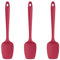 U-Taste Spatule à Cuillère en Silicone: Lot de 3 315℃ Résistant à la Chaleur Racloir en Caoutchouc Flexible sans BPA, Ustensiles de Cuisine pour la Cuisson, le Grattage et le Mélange (Rouge)