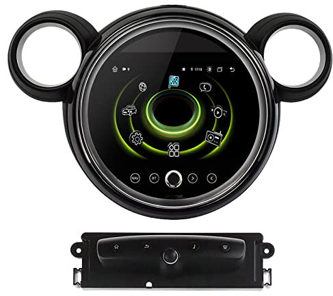 MOOKAKA Android Autoradio 2 Din GPS Navigation Haupteinheit für BMW Mini Cooper R56 R60 2007-2014,4GB RAM 64GB ROM Multimedia Player Stereo 9 Zoll HD IPS Bildschirm Unterstützt Wireless Carplay DSP
