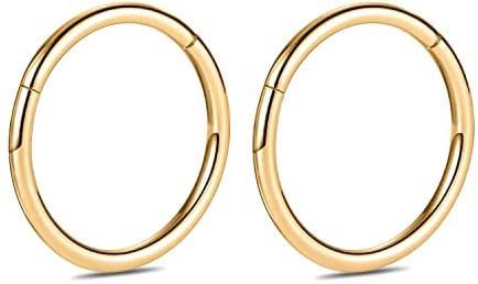 hengkaixuan 8G / 10G / 12G / 14G / 16G / 18G / 20G G23 Titan Gelenkte Segmentohrringe Knorpel Helix Lippe Tragus Nasenring Reifenschläfer Körper Piercing 2 PCS