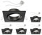 ledscom.de 5 Stück Deckeneinbaurahmen RIR Einbaurahmen schwarz matt eckig schwenkbar (LED/Halogen/MR16/50mm) inkl. GU5.3 Fassung