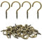 Biaungdo 60 Stück 3,8 cm Deckenhaken, bronzefarbene selbstschneidende Schrauben