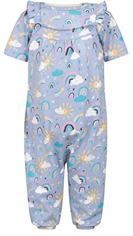 Mountain Warehouse Baby Frill Dungaree Set - Soft, Lightweight & Breathable in Easy Care Cotton, for Boys & Girls - Best for Summer, Casual Wear & Outdoors
