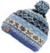 GURU SHOP Bommelmütze aus Nepal, Mütze aus Schurwolle, Wintermütze, Herren/Damen, Blau, Size:One Size