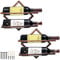 Supports Muraux pour Bouteilles de Vin en Métal, Rganisateur de Casier à Vin Suspendu Pliable pour 2 Bouteilles d'alcool, Étagère Murale Casier à Vin pour Cave De Bar De Cuisine (Vintage Brown BB)