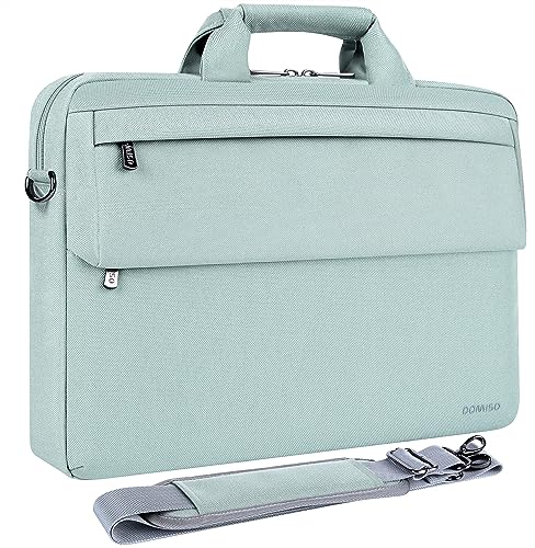 DOMISO 17 Zoll Wasserdicht Laptop Tasche Aktentasche Schultertasche Notebooktasche Umhängetasche Business für 17-17.3 Notebook/Dell/Lenovo/Acer/HP/MSI/ASUS, Minzgrün
