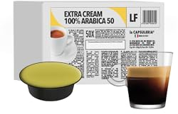 Café EXTRA CREAM, 100% Arabica (50 Capsules) compatible avec Lavazza Firma, Lot de 1 x 50 Capsules (50 portions tot) - la Capsuleria
