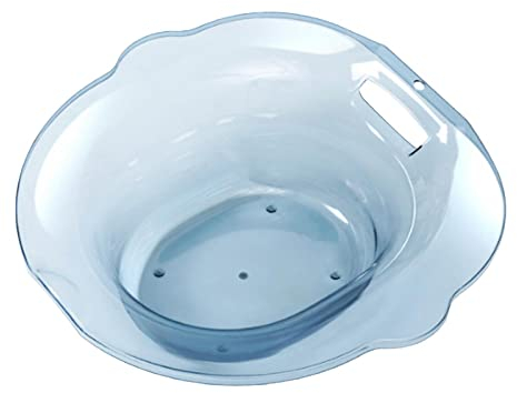 Sitz Bath for Toilet Seat Steam Seat Hangable Portable Reusable Wider Seating Area Toilet Tub Universal Hip Bath Bidet for Elderly Women Men, Blue