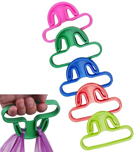 TAYSTE Grocery Bag Carrier - Shopping Bags Hand Gripper,Handle Tool Each Handle Holds Up To 33lbs, Hanger with Soft Grip Handle