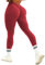 TZLDN V-Back Sport Leggings Damen Scrunch Leggins High Waist Bauchweg Sporthose Po Push Up Yoga Hosen Laufhosen V-Back - Rot M