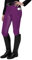 FitsT4 Sports Damen Reitleggings Silikon Vollbesatz Reithose mit Handytasche und Gürtelschlau,Lila,XL